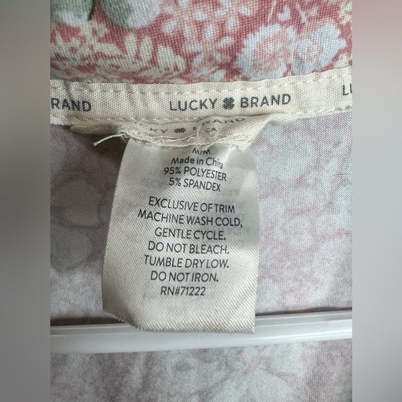 Lucky Brand Pink Floral Pajama Short Set Top & Bottom NWOT - Picture 4 of 5